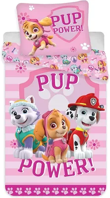 Image de Paw Patrol Baby set de linge de lit "Pup Power" en rose 100 x 135 cm