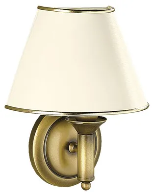 Produktbild von JUPITER Wandleuchte CLASSIC Klassisch Hohe Qualität 1-flammig Messing E27 Stahl Stoff Wohnzimmer Schlafzimmer Flur Esszimmer