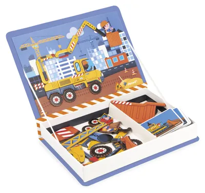 Productafbeelding van Janod magnetisch speelgoed - Magnetibook: constructieset met magnetisch boek