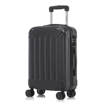 Produktbild von yonsly Premium Reisekoffer TSA-Schloss,YKK-Reißverschluss Hartschalen-Koffer Trolley Kabinenkoffer Rollkoffer Suitcase Handgepäck (Schwarz, M)