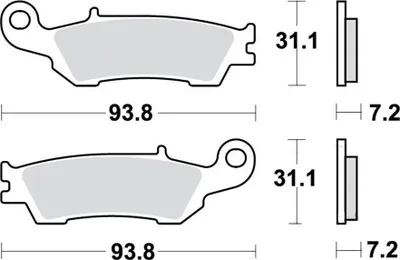 Zdjęcie produktu dla Klocki Hamulcowe Moto (Organic) Yamaha Yz 450 F (10-13) Yamaha Wr 450 F (16-)