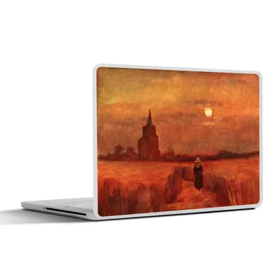 Produktbild von MuchoWow® Laptop Aufkleber Sticker Cover Der alte Turm auf den Feldern - Vincent van Gogh 25x18 cm - Laptop-Deko