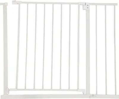 Immagine prodotto di Bariera di sicurezza per scale Relaxdays, 95–100 cm, senza forature, neonati e bambini piccoli, scale e porte, barriera di sicurezza a incastro, bianca