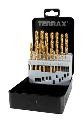 Obrázek produktu pro Sada spirálových vrtáků Dönges DIN 338 N, HSS TiN, 1,0-10,0 mm, po 0,5 mm