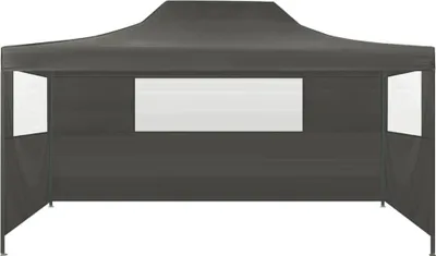 Produktbild von Möbel Garten-Pavillon Wasserdicht Design - Profi-Partyzelt/ Festzelt - Faltbar mit 3 Seitenwänden 3×4m Stahl Anthrazit Top7356096