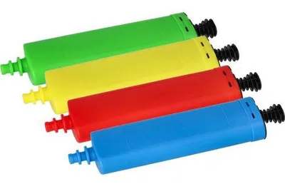 Produktbild von PAPSTAR Pumpe für Luftballons 26cmx6cm farbig sortiert