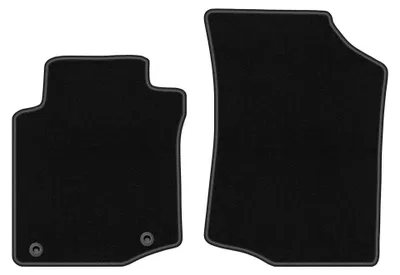 Produktbild von Velours-Fußmatten Vorne für Toyota Aygo I 2005-2014 (Schrägheck) – 2-tlg, Schwarz, passgenau – Wielganizator BASIC