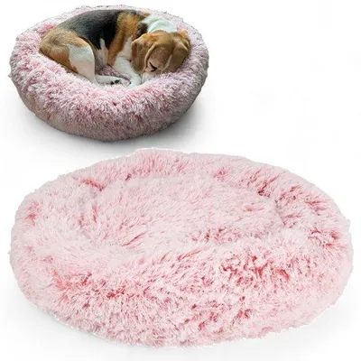 Produktbild von Hundebett mit rutschfester Unterlage – waschbar – aus Plüsch – rund – Durchmesser 60 x 16 cm – und komfortabel – Hundebett