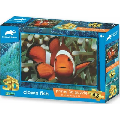 Produktbild von PRIME 3D Puzzle Animal Planet: Clown eyed 3D 63 Teile