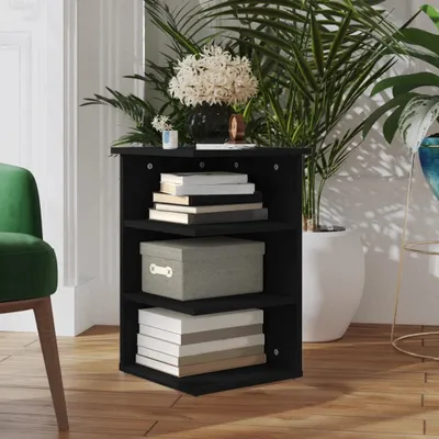 Produktbild von The Living Store Beistellregal Schwarz 35x35x55 cm Holzwerkstoff