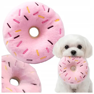 Obrázek produktu pro Fazoo Plyšová pískací hračka pro psy Donut 10 cm