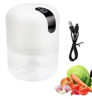 Image de Hachoir électrique à oignons - Capacité de 250 ml - Coupe-oignons USB pour l'ail, le gingembre et la viande - Blanc