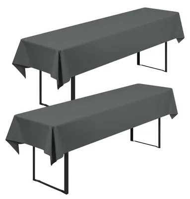 Zdjęcie produktu dla Ochraniacze na stół (2 sztuki), kolor antracytowy, wymiary 250x100 cm, wykonane z poliestru, możliwość prania
