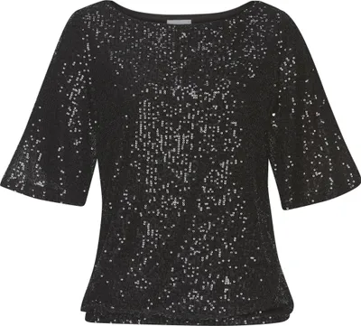 Produktbild von LASCANA Paillettenshirt schwarz Größe 32/34