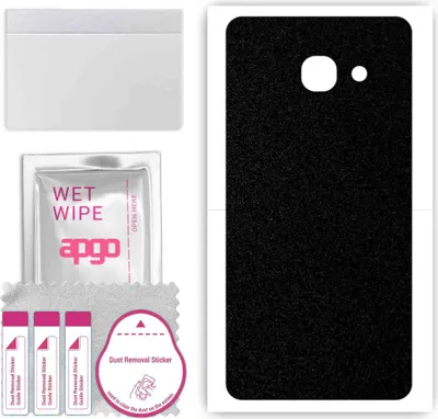 Produktbild von apgo Rückseite Schutzfolie, Skin, kompatibel mit Samsung Galaxy J5 Prime, Hinten Displayschutzfolie aus Vinylfolie, kratzfest, einfache Montage - Mattschwarz