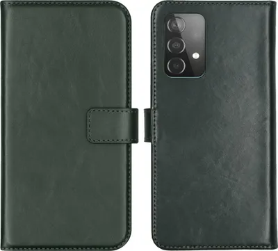 Image de Selencia Bibliothèque en cuir véritable pour le Samsung Galaxy A52(s) (5G/4G) - Vert