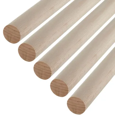Produktbild von SOTECH Rundstab Buche Ø 30 mm, Länge 1000 mm – Holzstab für Schrank, Kleiderstange (5 Stück)