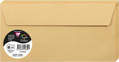 Immagine prodotto di Clairefontaine Buste DL Pollen 120g caramello 20 Pezzi