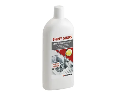Produktbild von PYRAMIS Reinigungsmittel SHINY-SINKS 500 ml für Edelstahlspülen / Edelstahlreiniger / Spülenpflege