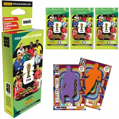 Obrázok produktu pre Panini Mundial Limited FIFA World Cup 2026 Blister Pack – 28 Football Cards