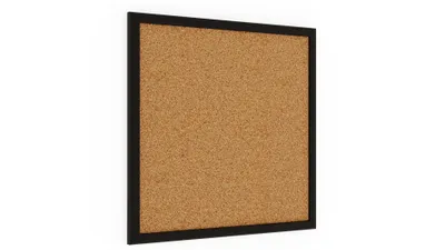 Immagine prodotto di Bacheca in sughero 40x40 cm cornice in legno NERA