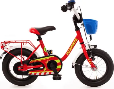 Produktbild von Kinderfahrrad 12 Zoll Fahrrad für Kinder Junge Mädchen Kinderrad Rot Feuerwehr