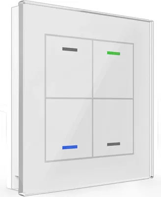 Produktbild von MDT KNX Glastaster II Light 4fach weiß Up, 1 Stk.