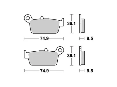 Zdjęcie produktu dla Klocki Hamulcowe Moto (Sinter Off-Road) Yamaha Wr 250 F (01-02) Suzuki Rm 250 (96-04)