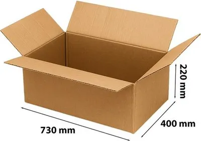 Zdjęcie produktu dla Karton Pudełko Kartonowe KLAPOWY DUŻY 730x400x220mm 5-warstwowy KRAFT Mocne
