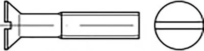Imagen del producto de TOOLCRAFT TO-6867270: Tornillos avellanados M4 de 20 mm, ranurados, de acero galvanizado, paquete de 200 unidades.