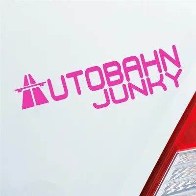 Produktbild von Auto Aufkleber Autobahn Junky Tuning Racing 15x5 cm Pink Sticker Heckscheibenaufkleber