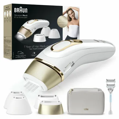Immagine prodotto di Braun Silk expert Pro Epilatore Luce Pulsata Silk·expert Pro 5 Epilazione A Casa Tua Con Custodia Rasoio Donna Venus 4 Testine PL5356
