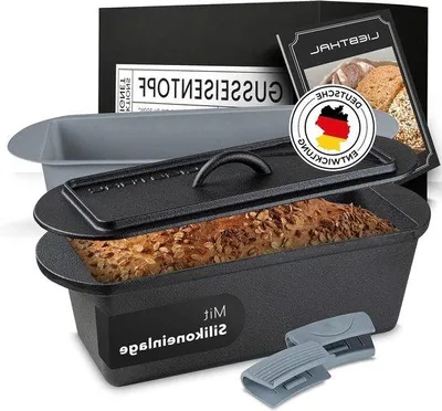 Produktbild von Famanu Gusseisen Brotbackform mit Silikoneinsatz - 35L