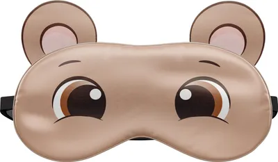 Produktbild von Schlafmaske Reise Relax Augen Abdeckung Bett Emoji Nickerchen Augenbinde Brauner Bär