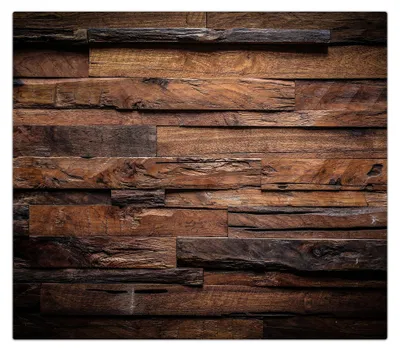 Produktbild von Spritzschutz Herdabdeckplatte Schneidebrett aus Glas Textur aus Holz 1-Teilig (60x52cm)