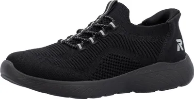 Produktbild von Rieker Damen Sneaker Textil Weite G rutschfest bequem Gummizug Momosoft M5066, Größe:38 EU, Farbe:Schwarz