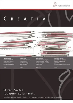 Produktbild von Hahnemühle 10 628 245 Skizzenblock Creativ A4 100 g/qm 100 Blatt