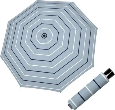Zdjęcie produktu dla Doppler Mini Fiber Classy, niebieski - damski, składany parasol