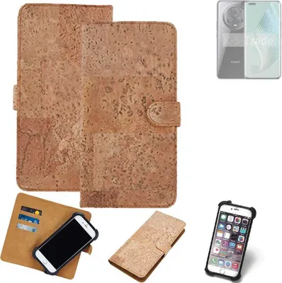 Produktbild von K-S-Trade Hülle kompatibel mit Honor Magic5 Pro  Kork Handyhülle Cover  Schutzhülle TPU Case Bumper in Hellbraun, (1x)