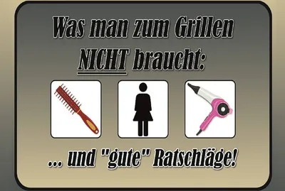 Produktbild von vianmo Holzschild 30x40 cm was zum Grillen nicht braucht