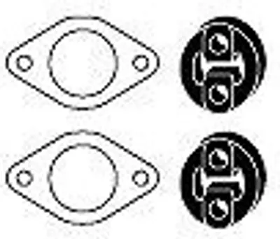 Produktbild von HJS Montagesatz Katalysator 82 44 7623 für KIA CARNIVAL II (GQ)