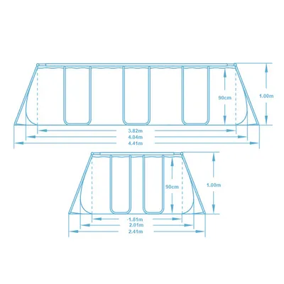 Obrázok produktu pre Basen ogrodowy stelażowy 404 x 201 x 100 cm 18w1 Bestway 56721