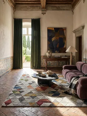 Teppich rechteckig im modernen Wohnzimmer_#sku_BARK503119369658-BARK503119369659#