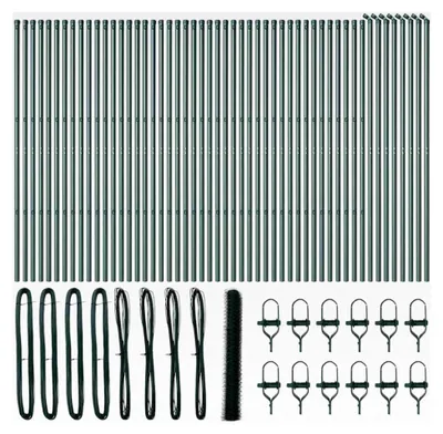 Produktbild von Zaunpfosten Grün 100 x 1,2 m (36 mm Maschen) aus Stahl und PVC für Garten und Terrasse