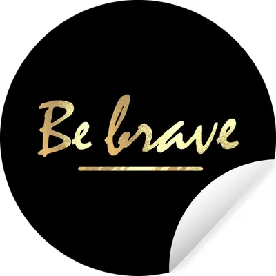 Produktbild von MuchoWow® Runde Wandtattoo - Wandsticker Tapete Aufkleber Zitate - Gold - Schwarz Ø 80 cm Selbstklebend und Repositionierbar - Wandaufkleber - Kreis - Mauerkreis - Wand Bilder - Wandsticker - Wohnzimmer Dekoration - Dekoration für die Wände - Aluminium - Babyzimmer