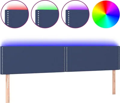Obrázek produktu pro vidaXL LED čelo modré 200x5x78/88 cm látka