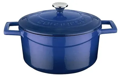 Image de Cocotte en fonte - 20 cm - 2,82 litres - Fonte - Bleu