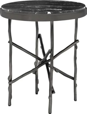 Produktbild von Casa Padrino Luxus Beistelltisch Bronze / Schwarz Ø 50,5 x H. 58,5 cm - Luxus Möbel