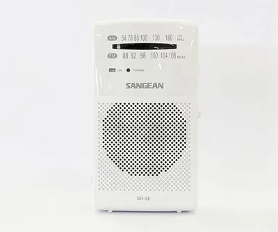 Produktbild von Sangean sr-35 weiß/ Taschenradio fm/am/integrierter Lautsprecher/Kopfhöreranschluss