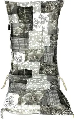 Produktbild von Madison Tuinstoelkussen hohe Rückenlehne 50x123 cm Nancy grau, wasserabweisend, 50% Baumwolle, 50% Polyester